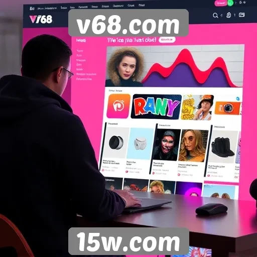 Experiência do usuário no site v68.com em destaque
